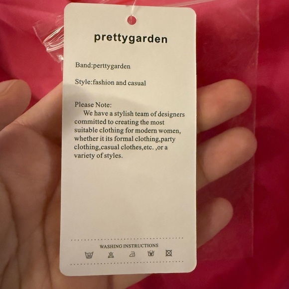 Pretty Garden Medium Elegant One-Shoulder Pink Dress - Picture 8 of 14